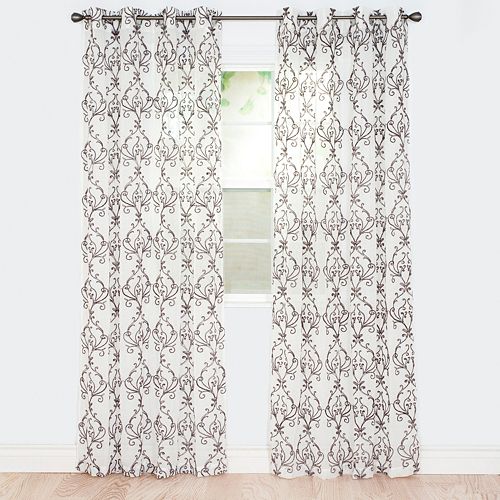 Portsmouth Home 2 Pack Valencia Embroidered Window Curtains