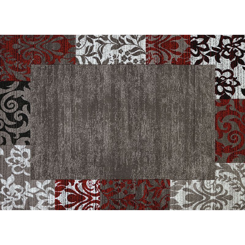 United Weavers Studio Valence Floral Rug, Red, 5X7 Ft