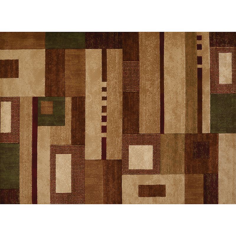 United Weavers Studio Percussion Geometric Rug, Beig/Green, 8X10.5 Ft