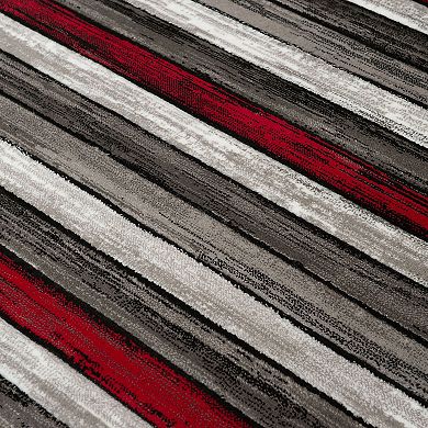 United Weavers Studio Painted Decks Striped Rug