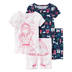 Baby Girl Carter's 4-pc. Tee & Shorts Pajama Set