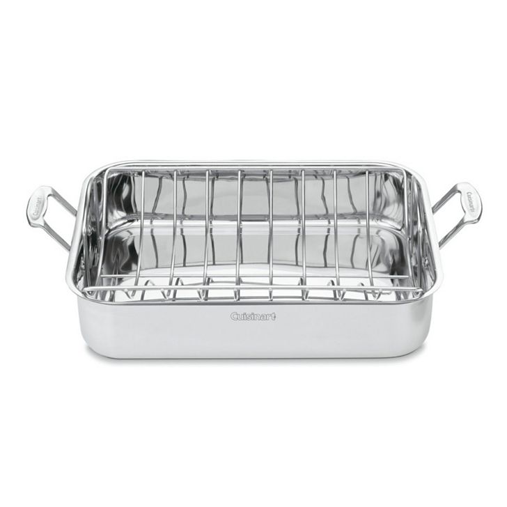 Cuisinart® Chef's Classic Stainless Steel 16-in. Roasting Pan with Rack