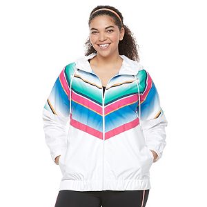 Plus Size FILA SPORT® Chevron Windbreaker Jacket