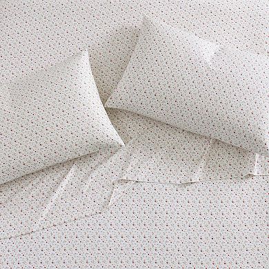 Laura Ashley Sateen Cotton 300 Thread Count Printed Sheet Set