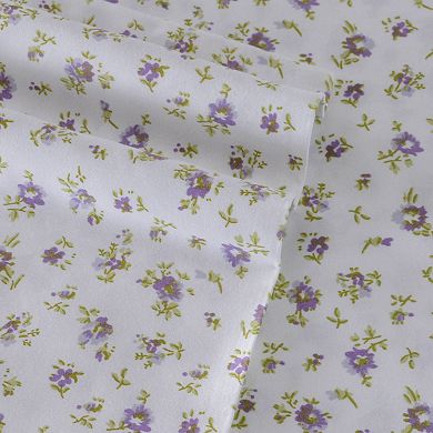 Laura Ashley Sateen Cotton 300 Thread Count Printed Sheet Set