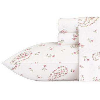 Laura Ashley Sateen Cotton 300 Thread Count Printed Sheet Set