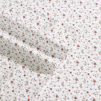 Laura Ashley Sateen Cotton 300 Thread Count Printed Sheet Set