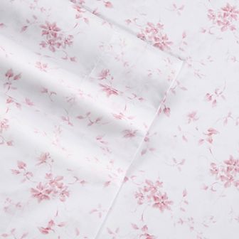 Laura Ashley Sateen Cotton 300 Thread Count Printed Sheet Set