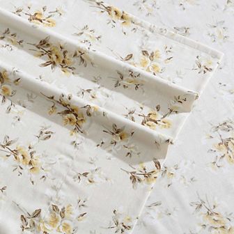 Laura Ashley Sateen Cotton 300 Thread Count Printed Sheet Set