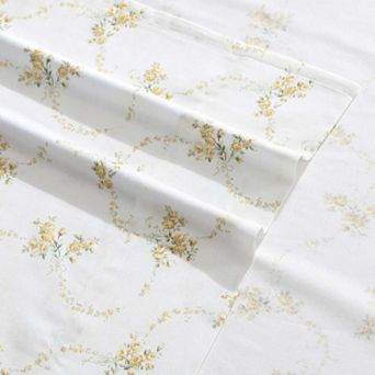 Laura Ashley Sateen Cotton 300 Thread Count Printed Sheet Set