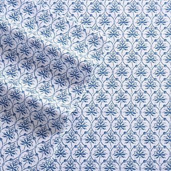 Laura Ashley Sateen Cotton 300 Thread Count Printed Sheet Set