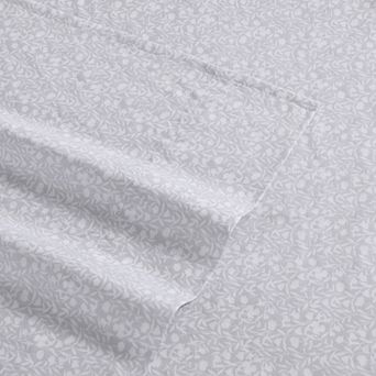 Laura Ashley Sateen Cotton 300 Thread Count Printed Sheet Set