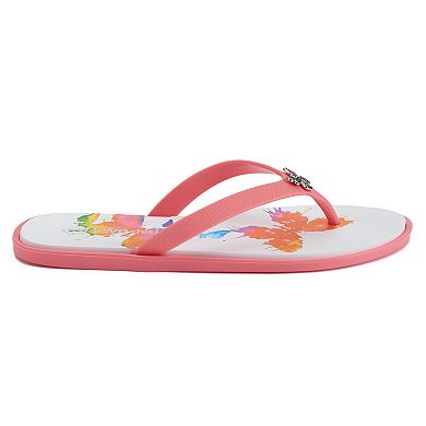 love this life Butterfly Print Flip Flops