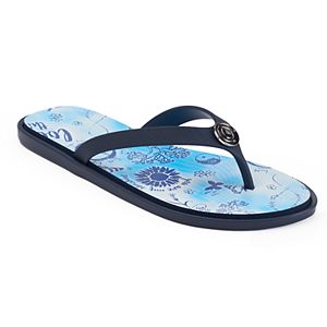 love this life Flower & Peace Sign Print Flip Flops