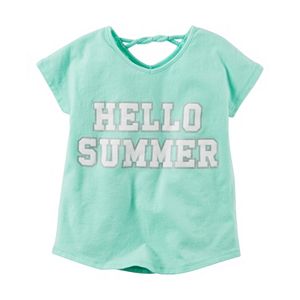 Toddler Girl Carter's Twist Back Glitter Graphic Tee