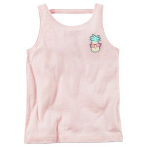 Girls 4-8 Carter's Metallic Thread Applique Slubbed Tank Top