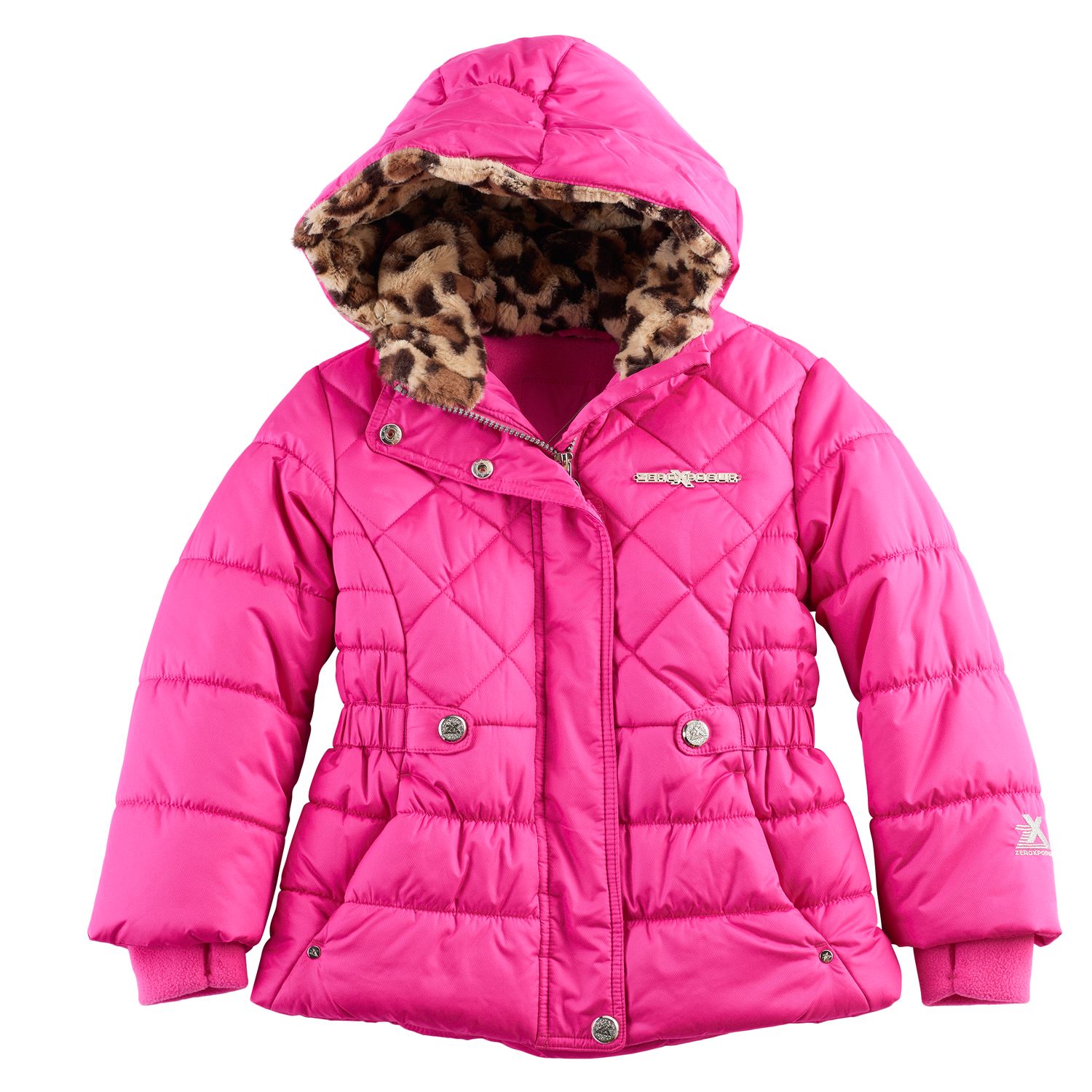 leopard print girls coat