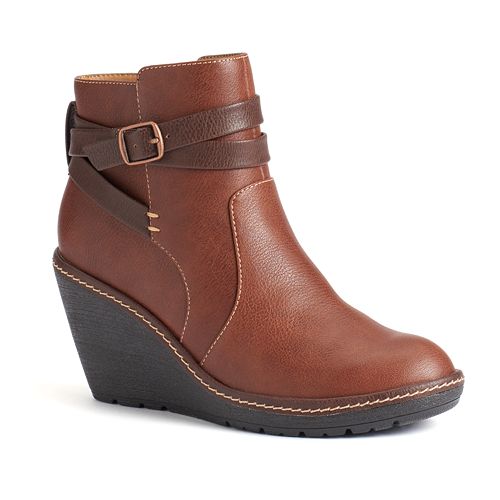 Croft & Barrow® Women's Ortholite Wedge Ankle Boots
