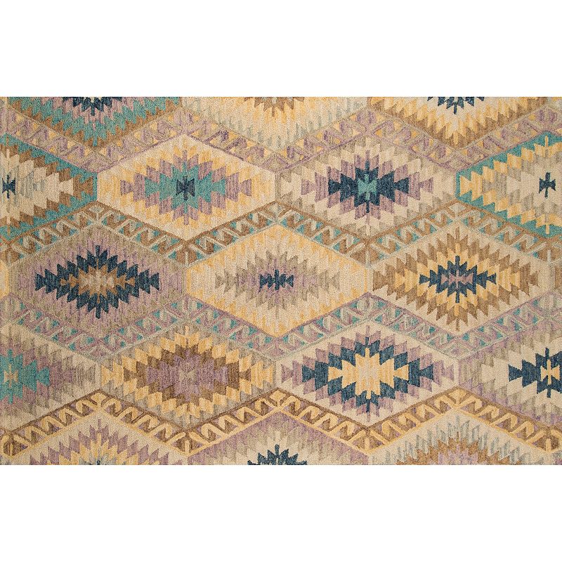 Momeni Tangier Velia Geometric Wool Rug, Multi, 7.5X9.5 Ft