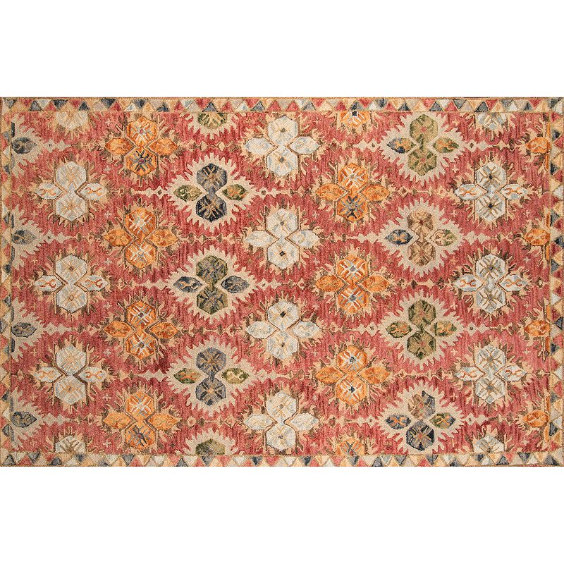Momeni Tangier Prescot Floral Wool Rug, Red, 3.5X5.5 Ft