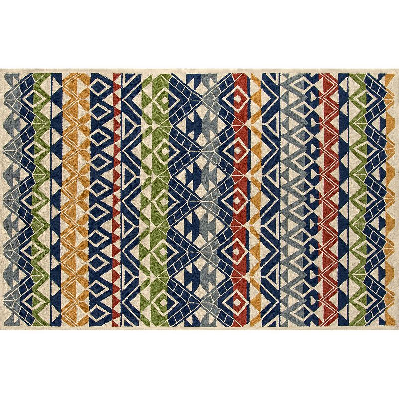 Momeni Veranda Tavia Geometric Indoor Outdoor Rug, Multi, 5X8 Ft
