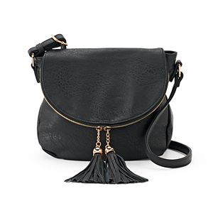 Deluxity Tassel Flap Crossbody Bag