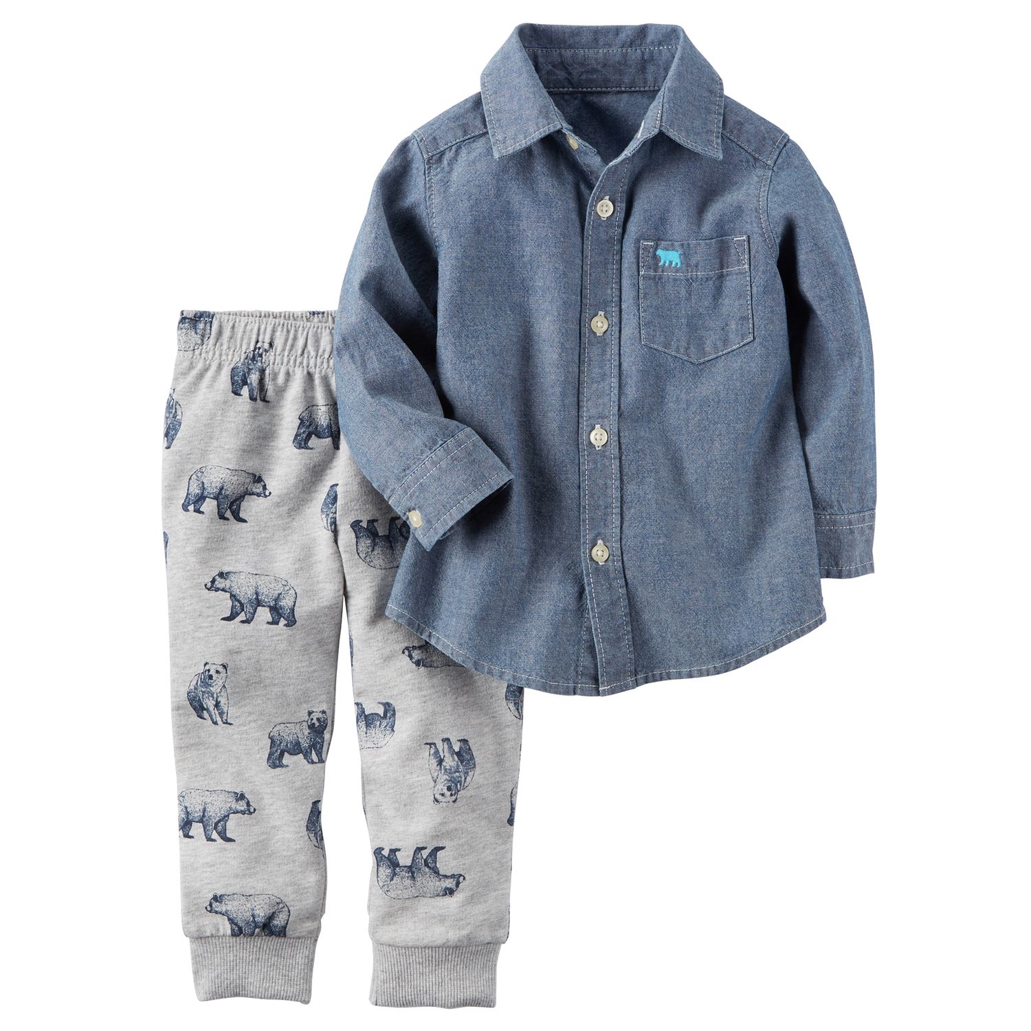 baby boy jean button up shirt