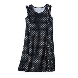 Girls 7-16 & Plus Size SO® Patterned Ruffle Shoulder Knit Dress