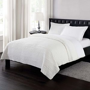 London Fog Reversible Crinkle Quilt Set