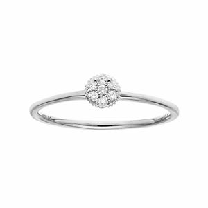 LC Lauren Conrad 10k Gold Diamond Accent Flower Ring