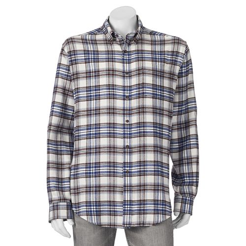 Big & Tall Croft & Barrow® Classic-Fit Plaid Flannel Button-Down Shirt