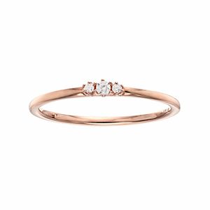 LC Lauren Conrad 10k Gold Diamond Accent 3-Stone Ring