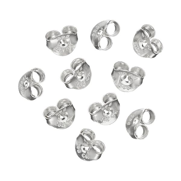 PRIMROSE Sterling Silver Replacement Earring Backing Set - Grey