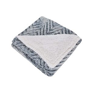 London Fog Herringbone Throw
