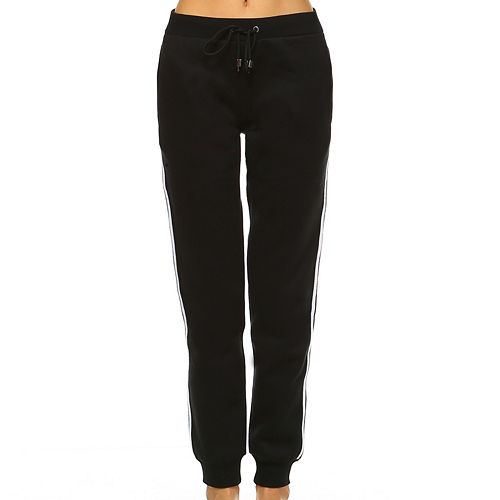 Women's White Mark Side-Stripe Jogger Pants