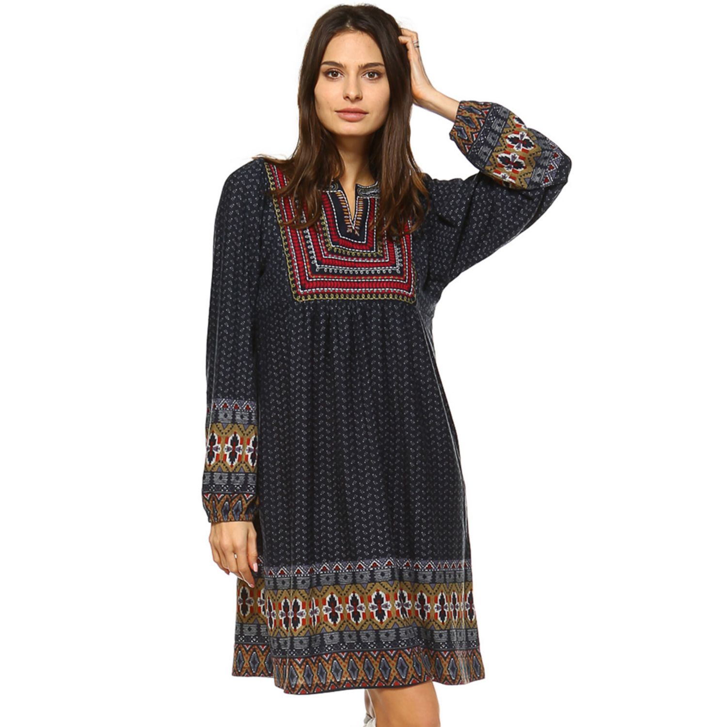 white mark sweater dress