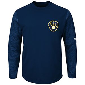 Men's Majestic Milwaukee Brewers Tech Fleece Tee