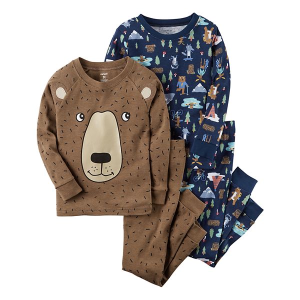 Toddler Boy Carter's 4-pc. Bear Tops & Pants Pajama Set