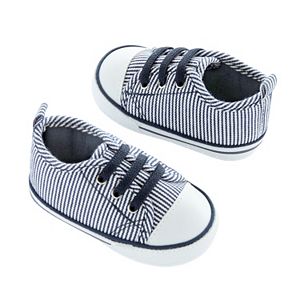 Baby Carter's Striped Sneaker Crib Shoes