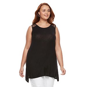 Plus Size Apt. 9庐 Crochet Trim Tank Top