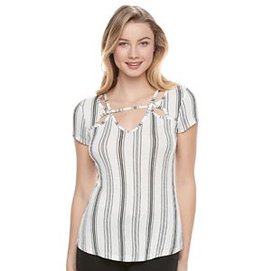 Juniors' Candie's® Strappy Cutout Top