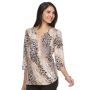 Women's Dana Buchman High-Low Peasant Top