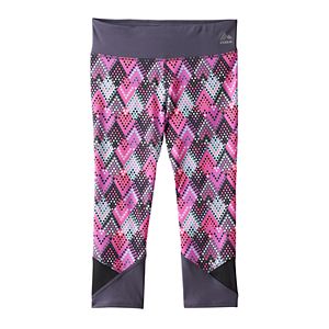 Girls 7-16 RBX Colorblock Waistband Printed Capri Leggings