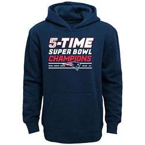 Boys 8-20 New England Patriots 5-Time Super Bowl Champions Dynasty Hoodie