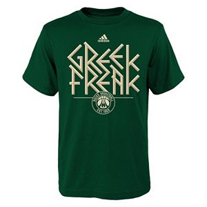 Boys 8-20 adidas Milwaukee Bucks Giannis Antetokounmpo Player Nickname Tee