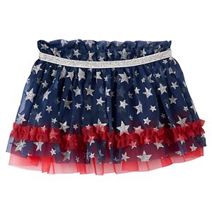 Baby Girl Baby Starters Patriotic Glittery Star Tulle Tutu