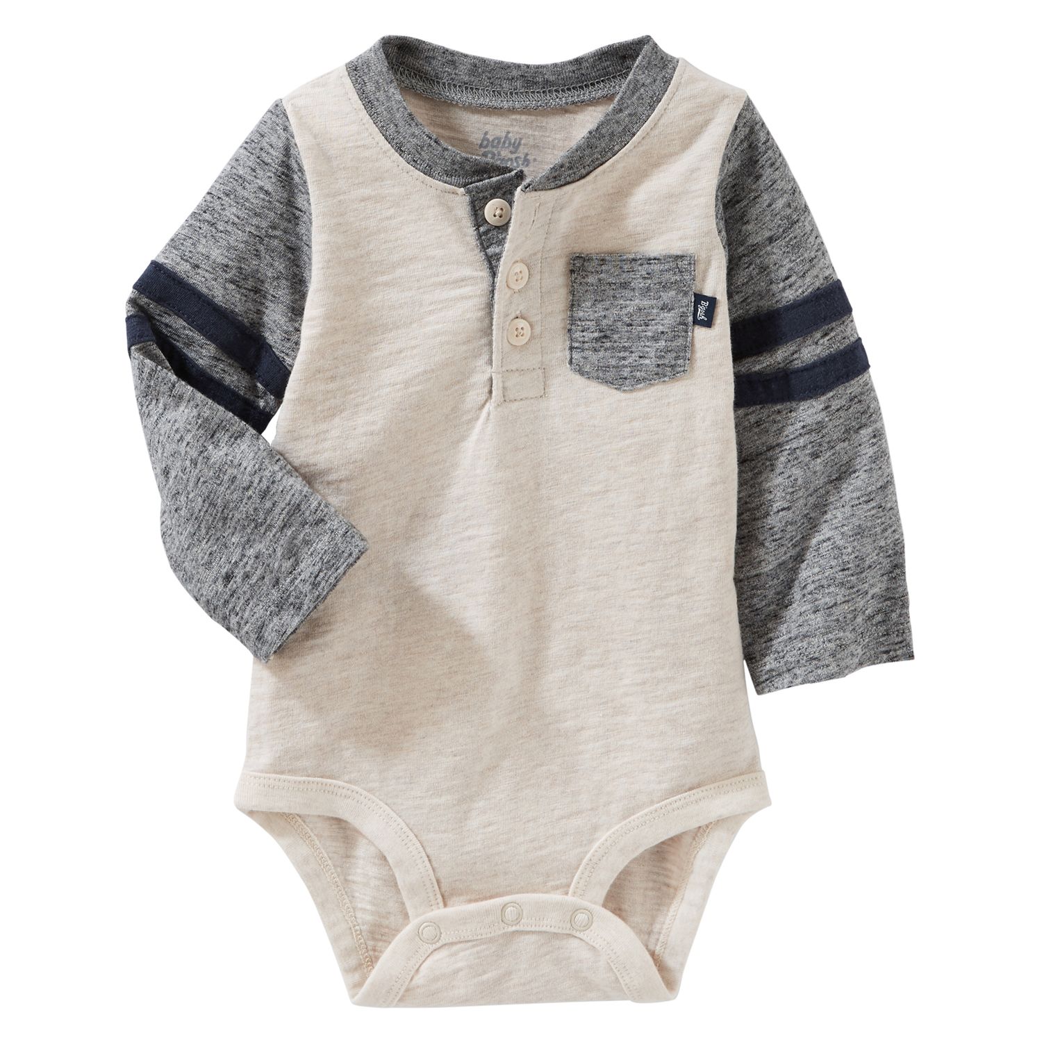 Baby Boy OshKosh B'gosh® Slubbed Henley Bodysuit