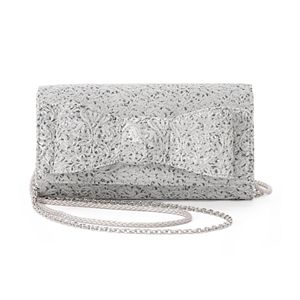 Lenore by La Regale Jacquard Flap Bow Clutch