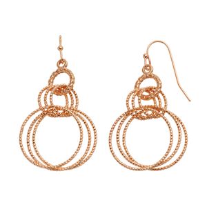 Apt. 9® Textured Hoop Drop Earrings