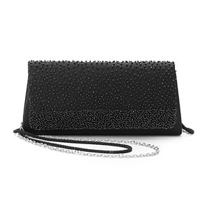 Lenore by La Regale Beaded Flap Clutch